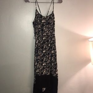 Black and cream maxi dress